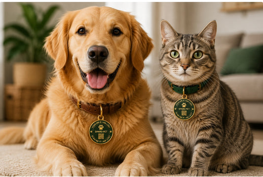 SparoPet NFC + QR Smart Pet ID & Vet Health Tag | Lost Pet Recovery